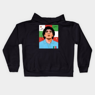 Diego Maradona Pop Art Original Illustration Kids Hoodie